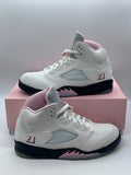 Jordan 5 Retro Medium Soft Pink 11.5 (Moderately Worn Pre-Owned)JordanWhite/Medium Soft Pink/Black - Image 1