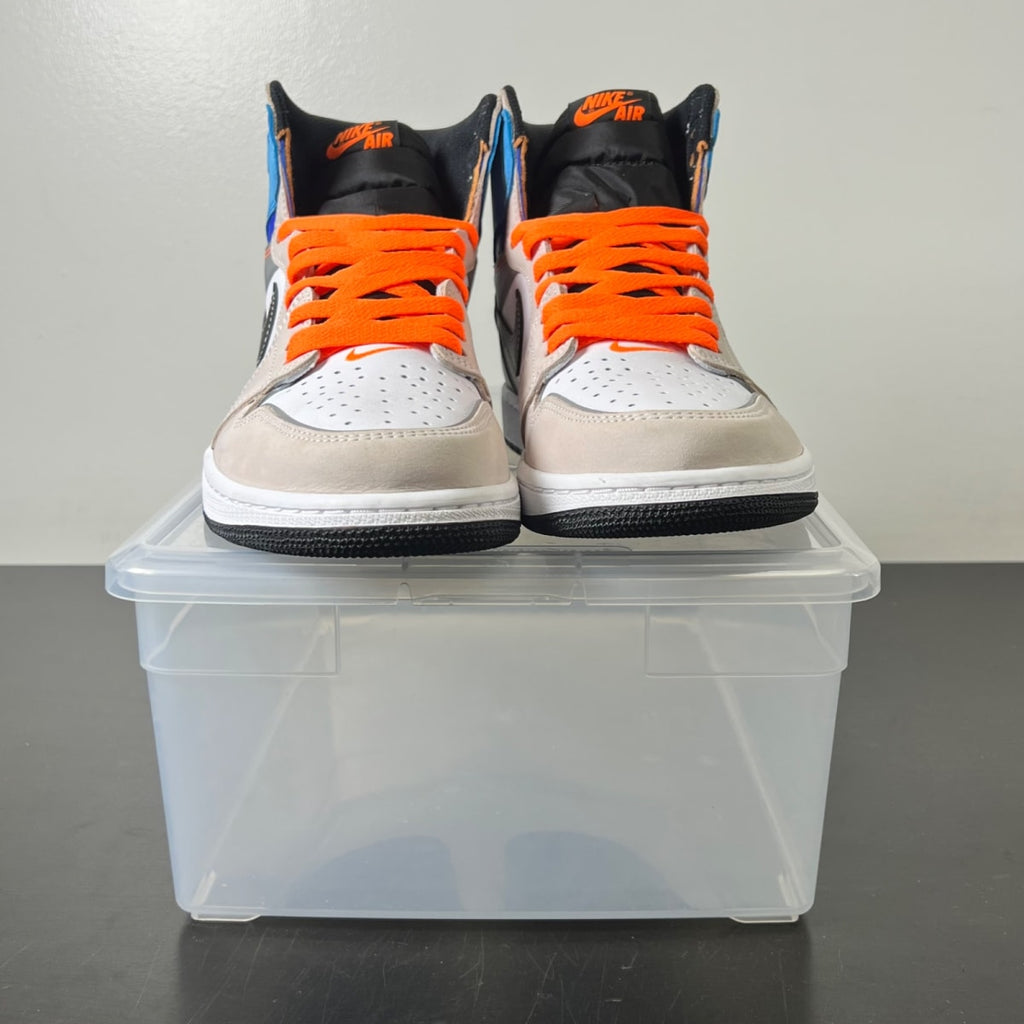 Jordan 1 Retro High OG Prototype 10 (Lightly Worn Pre-Owned)JordanWhite/Multi-Color-Total Orange - Image 2