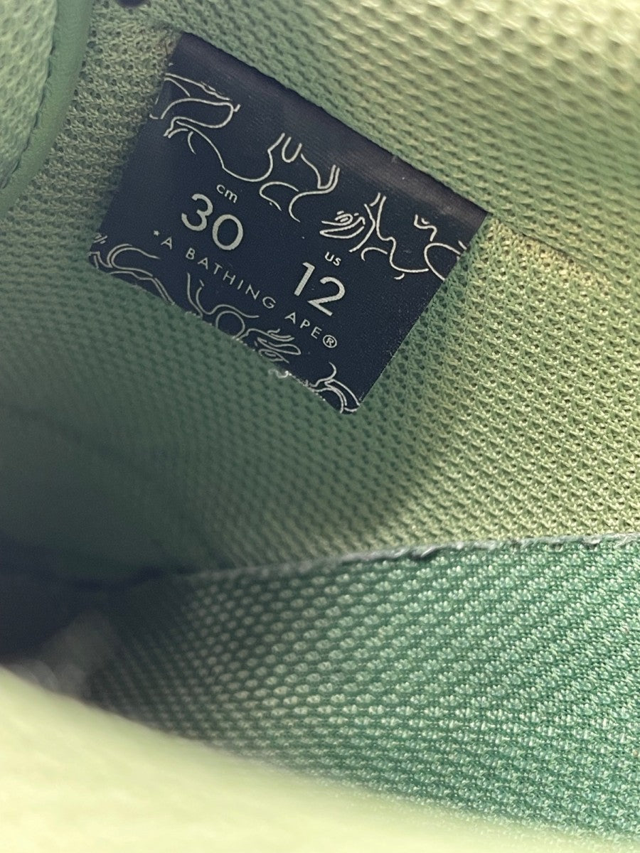 A Bathing Ape Bape SK8 Sta Green Grey 12 (Moderately Worn Pre-Owned) - Image 8