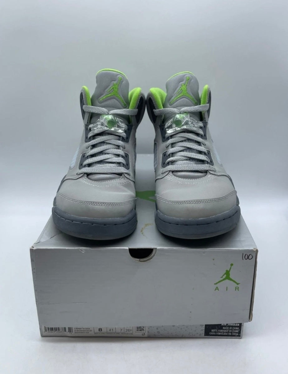 Jordan 5 Retro Green Bean (2022) 8 (Lightly Worn Pre-Owned)JordanSilver/Green Bean-Flint Grey - Image 2