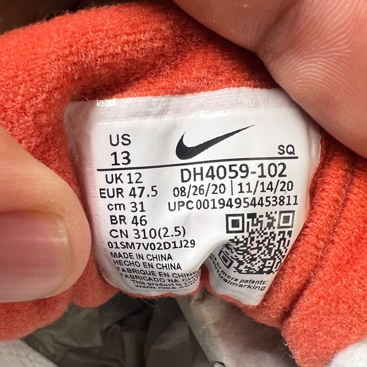 Nike Air Max 1 Martian Sunrise 13 (Lightly Worn Pre-Owned)NikeWhite/Martian Sunrise-Wolf Grey-Black - Image 7