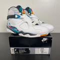 Jordan 8 Retro South Beach 8.5 (Moderately Worn Pre-Owned)JordanWhite/White-Turbo Green-Neutral Grey - Image 1