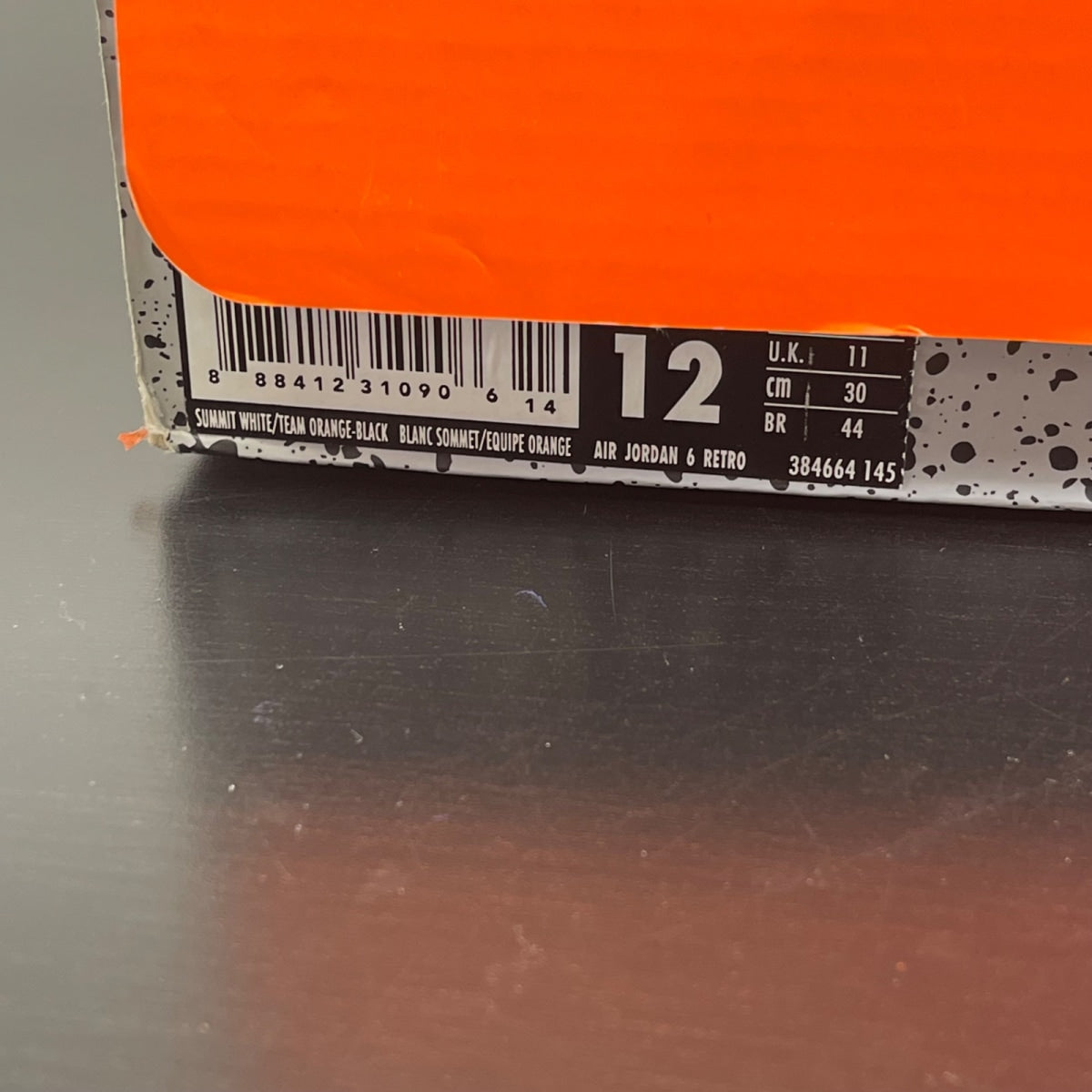 Jordan 6 Retro Gatorade Like Mike White 12 (Moderately Worn Pre-Owned)JordanSummit White/Team Orange-Black - Image 6