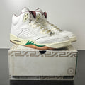 Jordan 5 Retro El Grito Sail 13 (Moderately Worn Pre-Owned)JordanSail/Coconut Milk-Pine Green-Dark Pony - Image 1