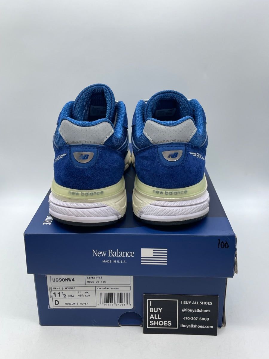 Aimé Leon Dore x New Balance 990v4 Made in USA 'Blue' 11.5 (Moderately Worn Pre-Owned) - Image 3
