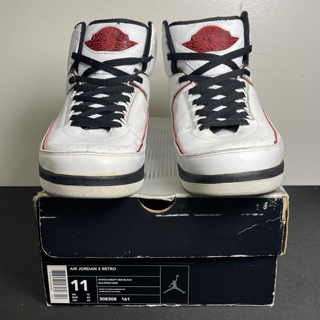 Jordan 2 Retro White Varsity Red (2004) (Size 11) - Image 2