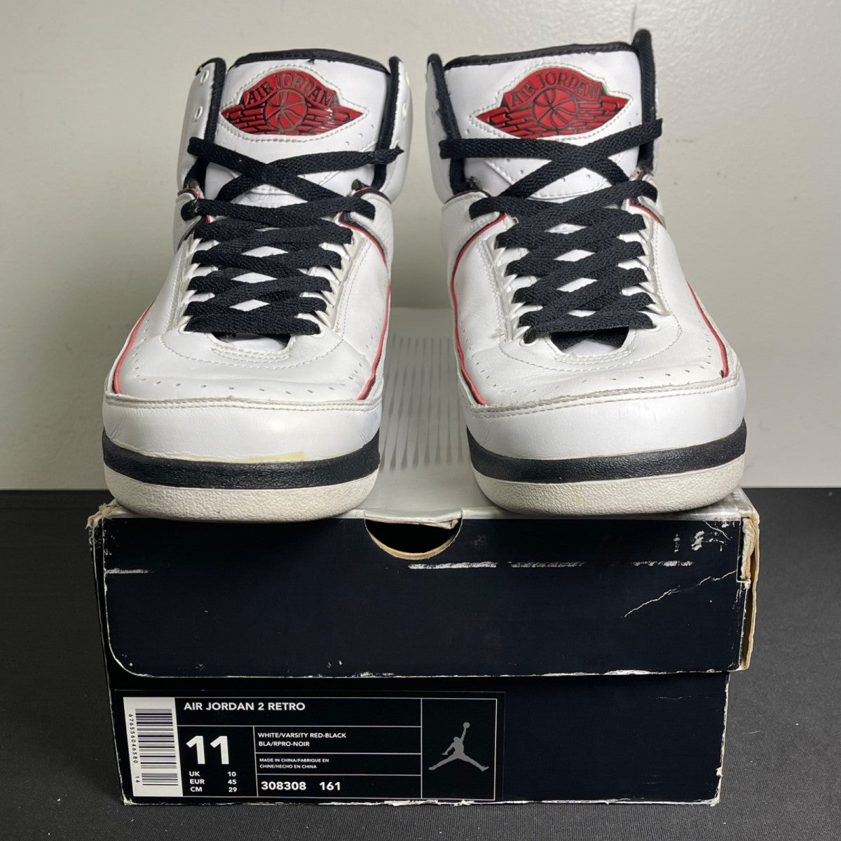 Jordan 2 Retro White Varsity Red (2004) (Size 11) - Image 2