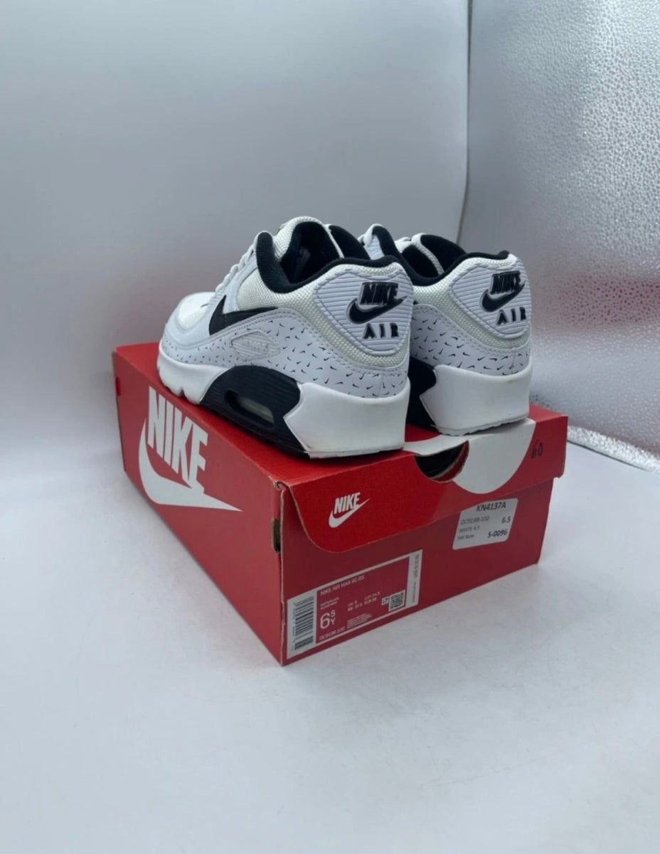 Nike Air Max 90 Swooshfetti (GS) 6Y (Lightly Worn Pre-Owned)NikeWhite/Black - Image 6