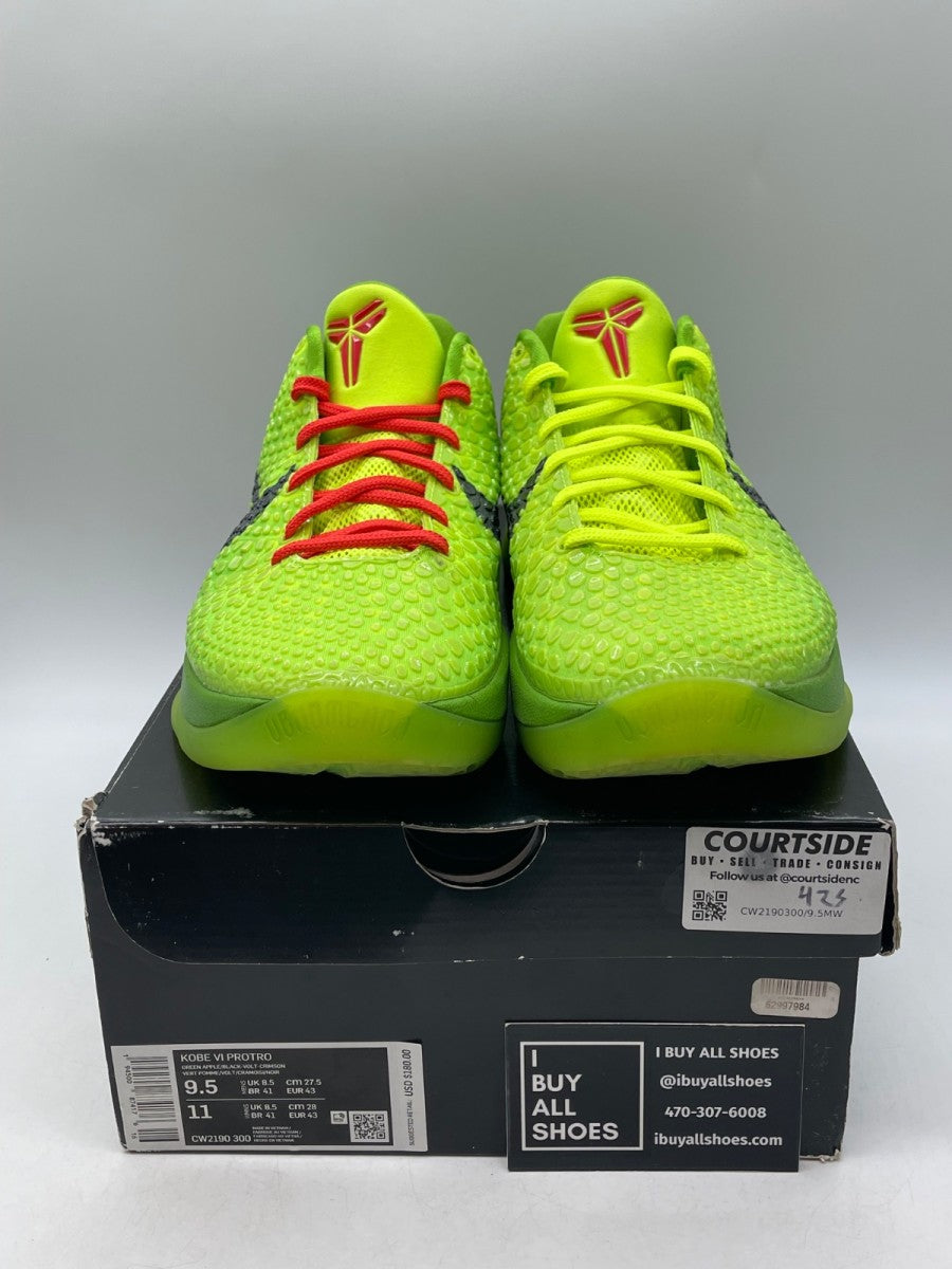 Nike Kobe 6 Protro Grinch (2020) 9.5 (Moderately Worn Pre-Owned) - Image 2