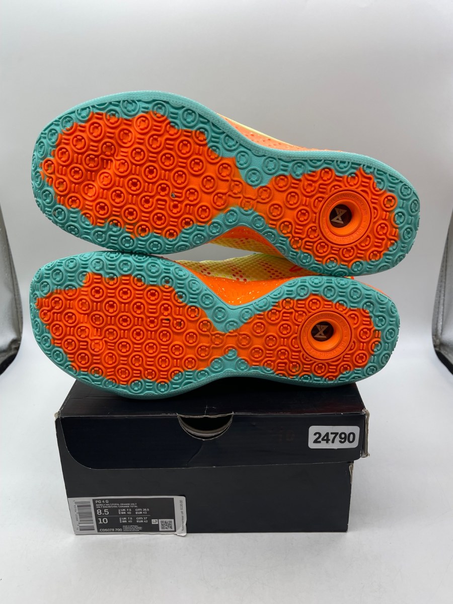 Nike PG 4 Gatorade All-Star (2020) 8.5 (Moderately Worn Pre-Owned)NikeBarely Volt/Volt-Photo Blue-Total Orange - Image 7