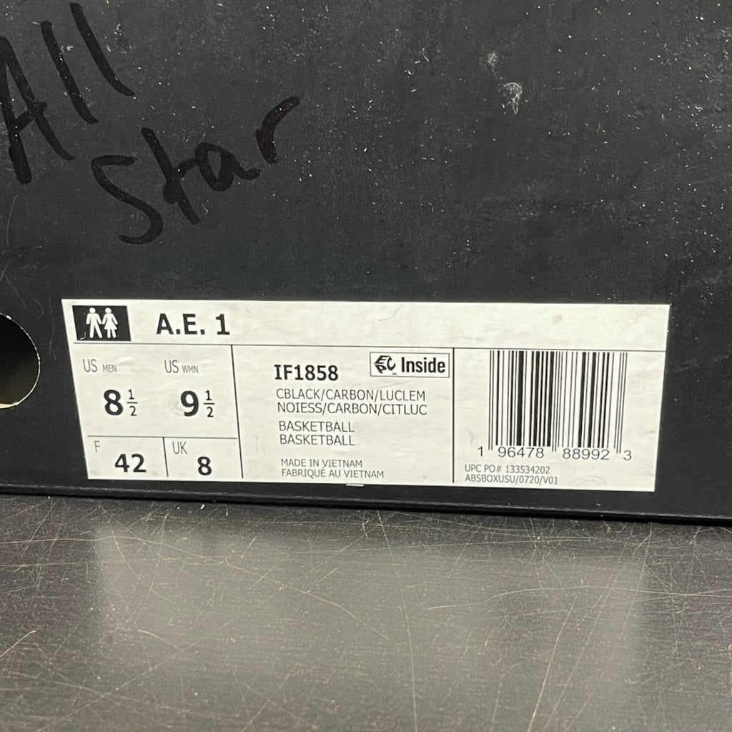 adidas AE 1 All-Star The Future 8.5 (Moderately Worn Pre-Owned)adidasMetallic Burgundy/Black/Lime Green - Image 7