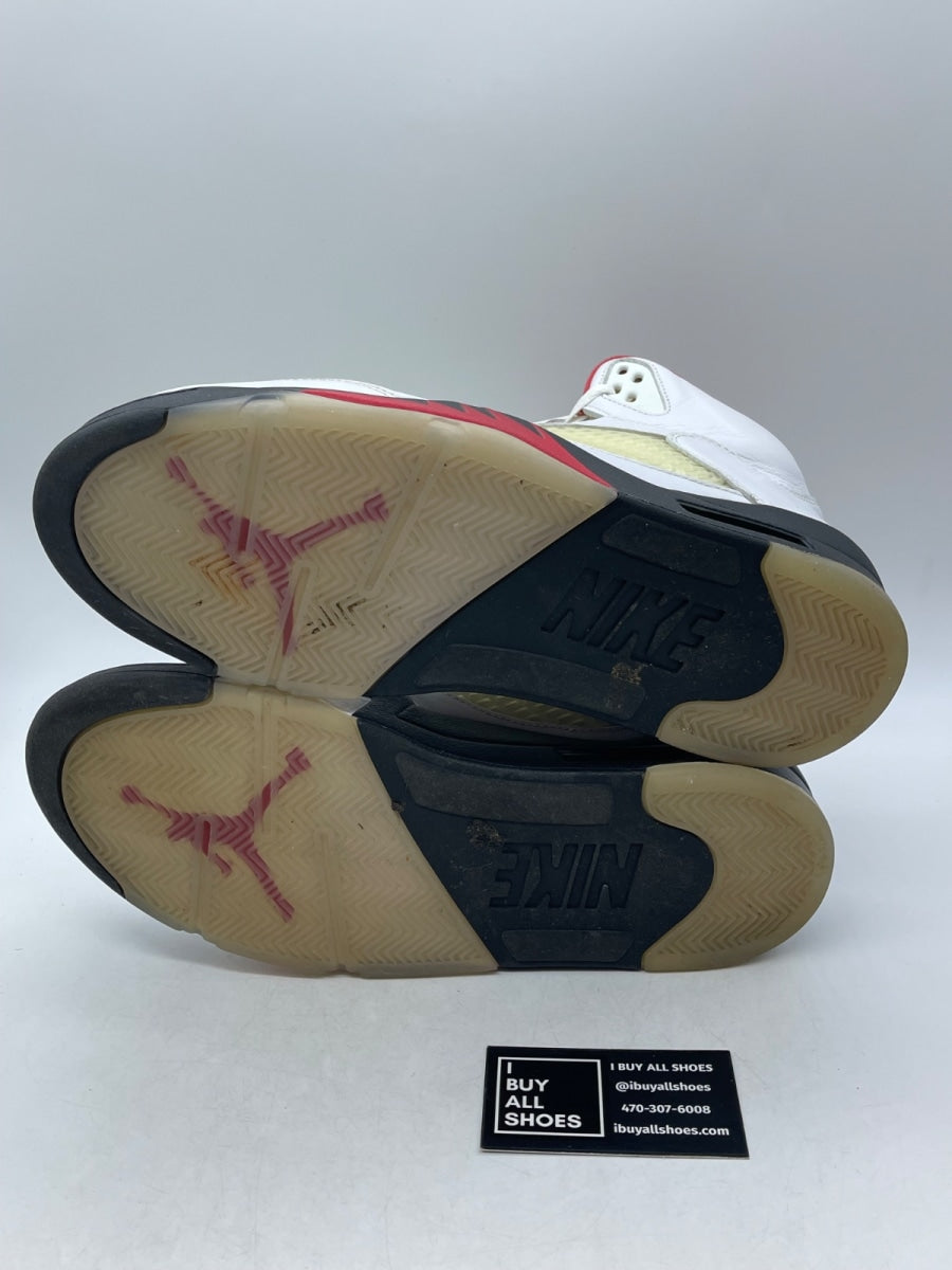 Jordan 5 Retro Fire Red Silver Tongue (2020) 12 (Heavily Worn Pre-Owned) - Image 7