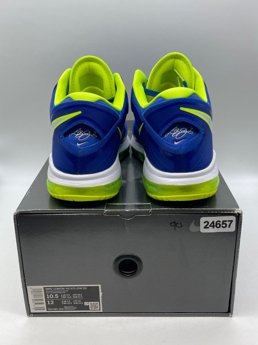 Nike LeBron 8 V2 Low Sprite (2021) 10.5 (Moderately Worn Pre-Owned)NikeRoyal/Volt/White - Image 3