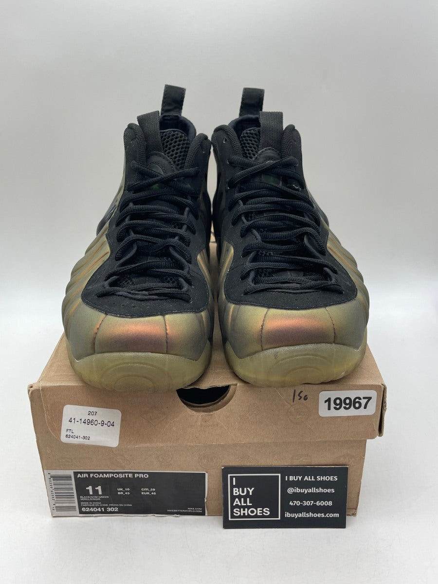 Nike Air Foamposite Pro Gym Green 11 (Moderately Worn Pre-Owned) - Image 2