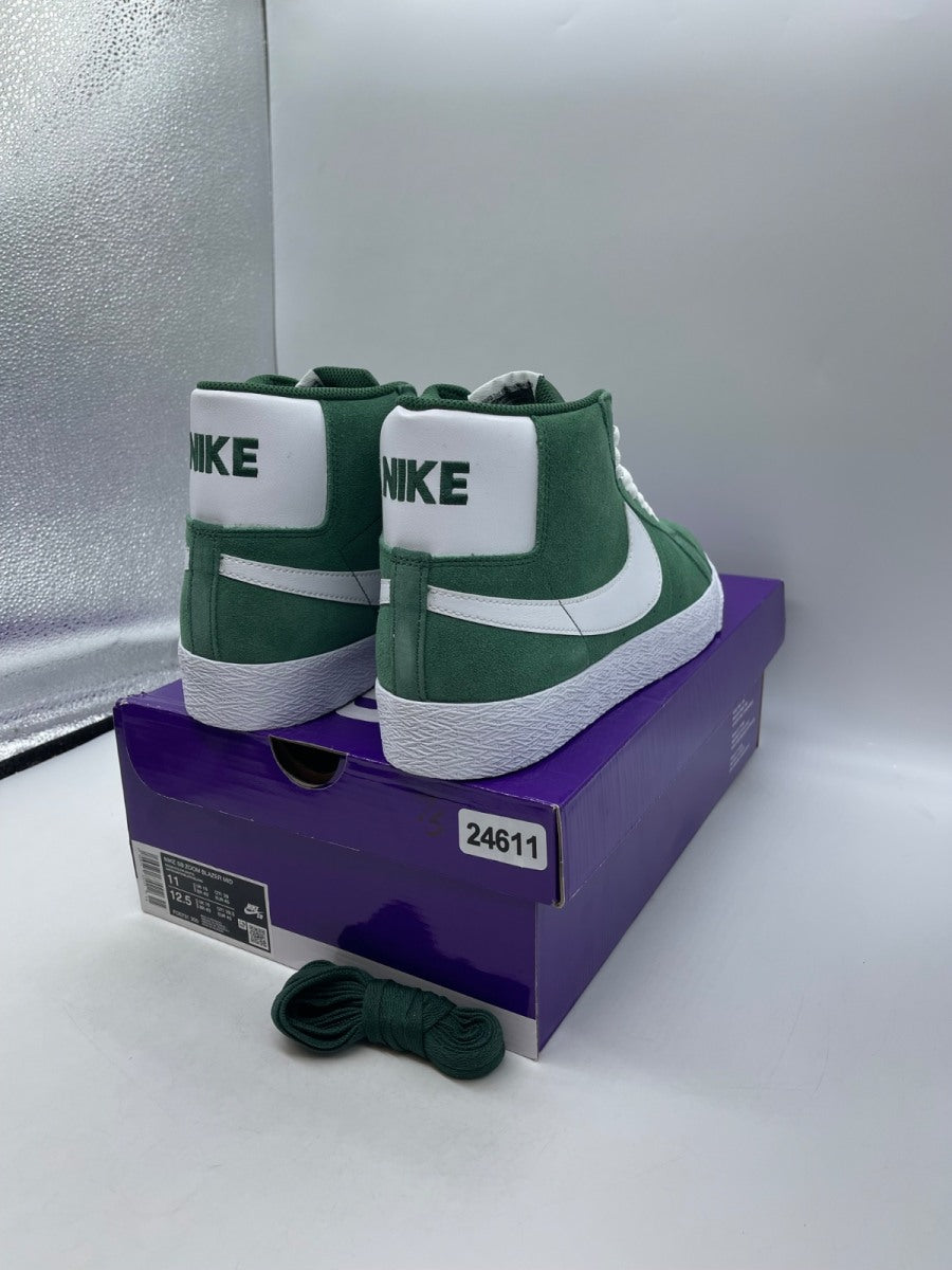 Nike SB Zoom Blazer Mid Fir White 11 (Moderately Worn Pre-Owned)NikeFir/Fir/White/White - Image 5