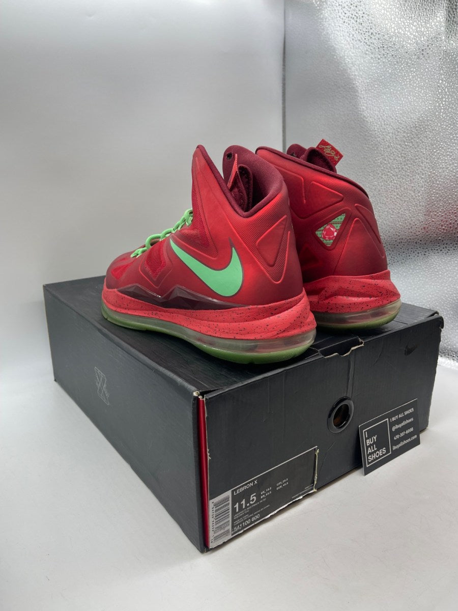 Nike LeBron X Christmas 11.5 (Heavily Worn Pre-Owned) - Image 4