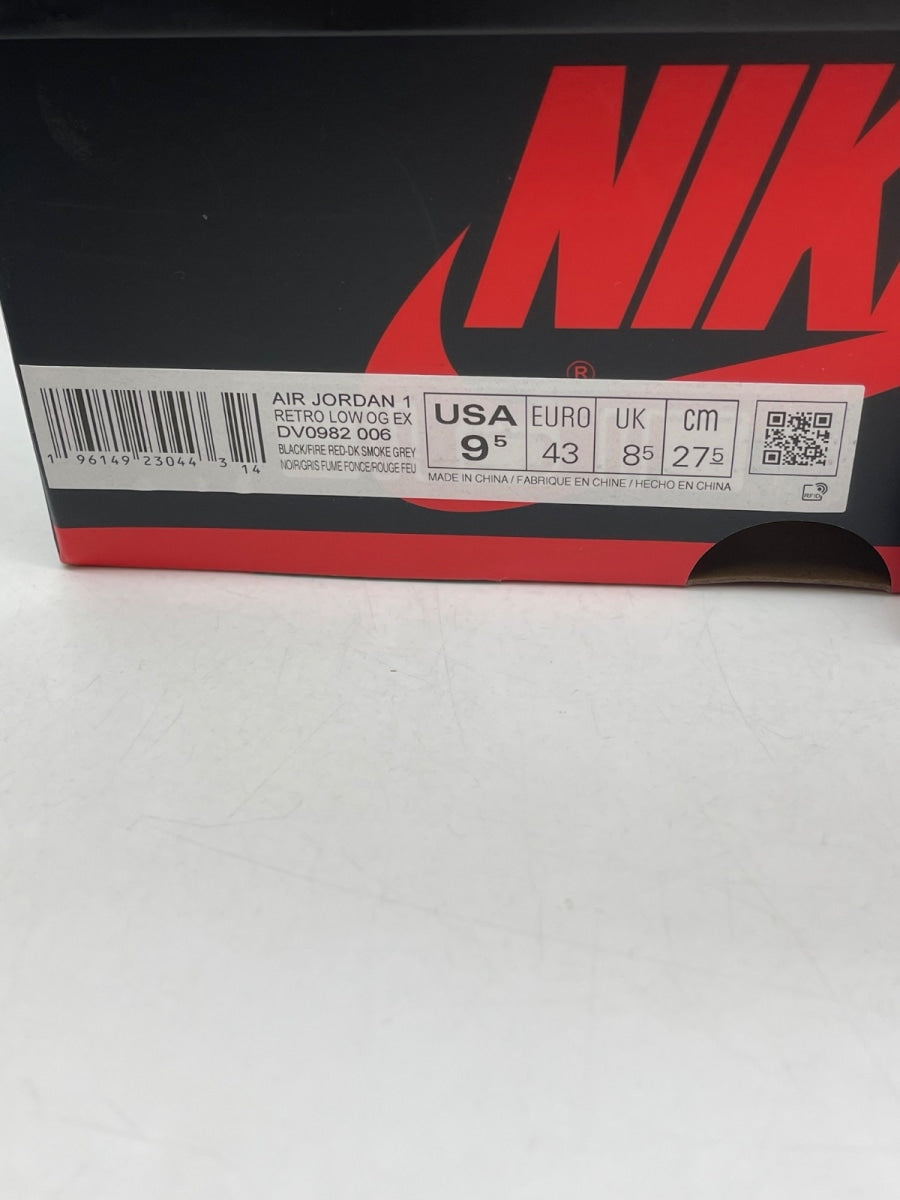 Jordan 1 Low OG EX Black Smoke Grey 9.5 (Moderately Worn Pre-Owned) - Image 9