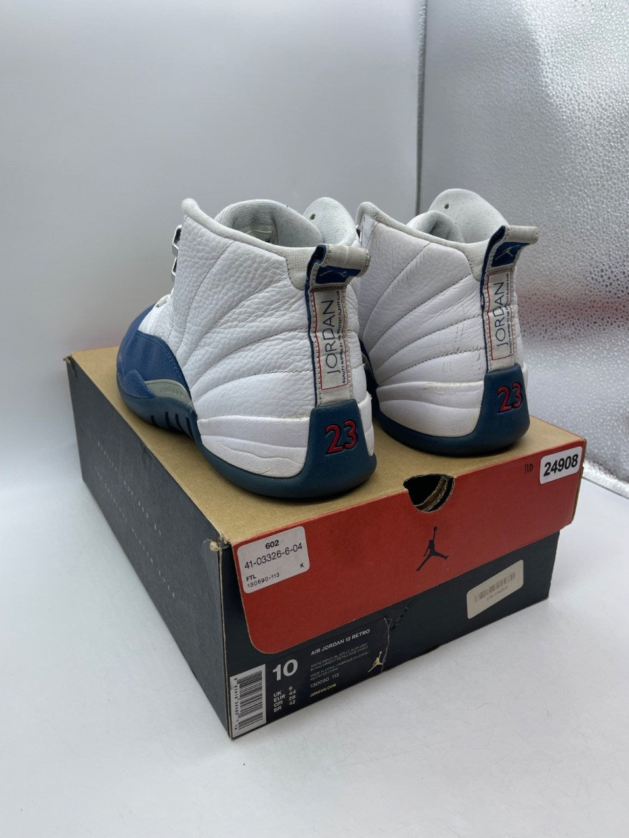 Jordan 12 Retro French Blue (2016) 10 (Moderately Worn Pre-Owned)JordanWhite/French Blue-Metallic Silver-Varsity Red - Image 4
