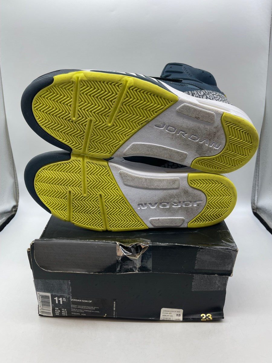 Jordan Son Of Armory Navy/Electrolime-White 11.5 (Moderately Worn Pre-Owned)JordanArmory Navy/Electrolime-White - Image 7