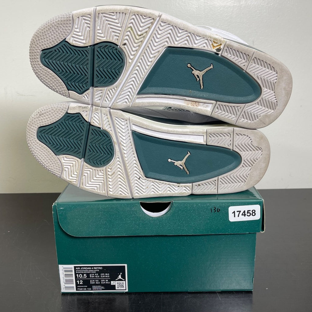 Jordan 4 Retro Oxidized Green 10.5 (Moderately Worn Pre-Owned)JordanWhite/Oxidized Green/White/Neutral Grey - Image 5