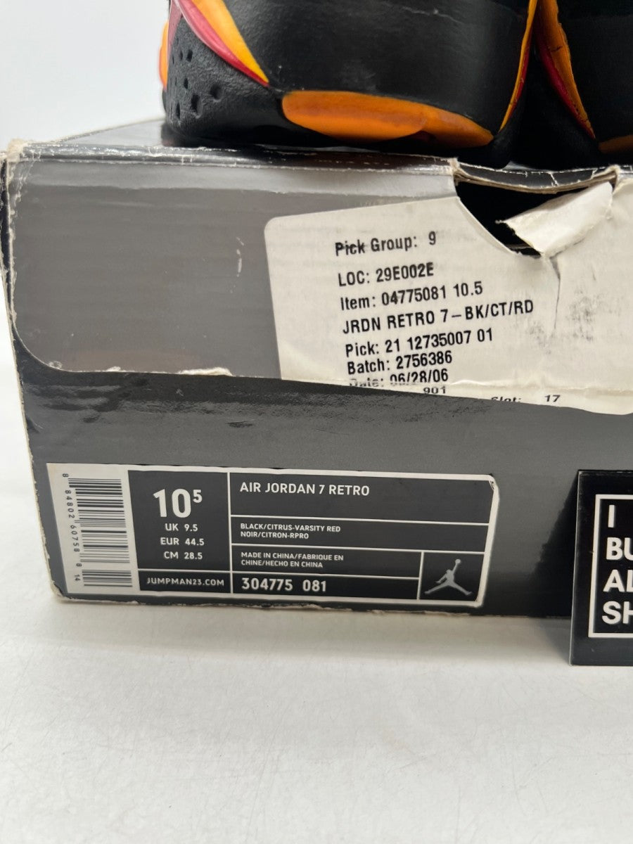 Jordan 7 Retro Citrus (2006) 10.5 (Moderately Worn Pre-Owned) - Image 6