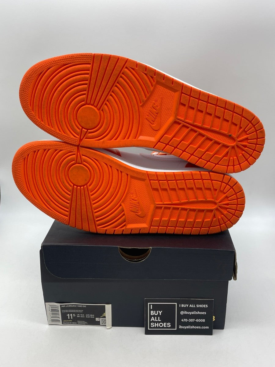 Jordan 1 Mid Metallic Orange 11.5 (Moderately Worn Pre-Owned) - Image 7