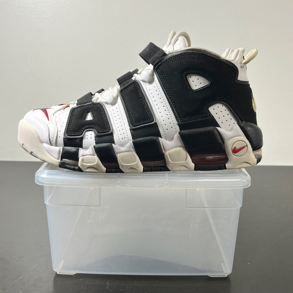 Nike Air More Uptempo Scottie Pippen 10.5 (Lightly Worn Pre-Owned)NikeWhite/Black-University Red - Image 3
