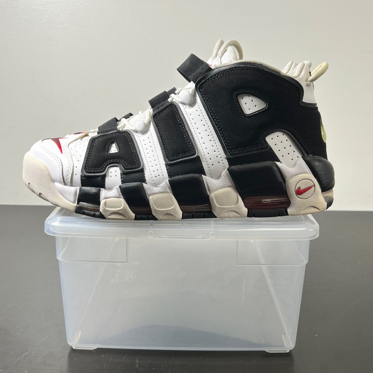 Nike Air More Uptempo Scottie Pippen 10.5 (Lightly Worn Pre-Owned)NikeWhite/Black-University Red - Image 3
