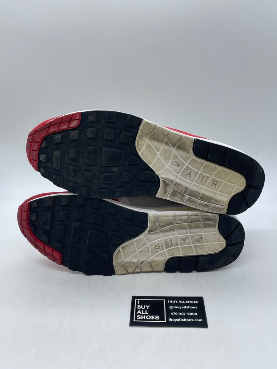Nike Air Max 1 Anniversary Red (2017/2018 Restock Pair) 12 (Moderately Worn Pre-Owned) - Image 7