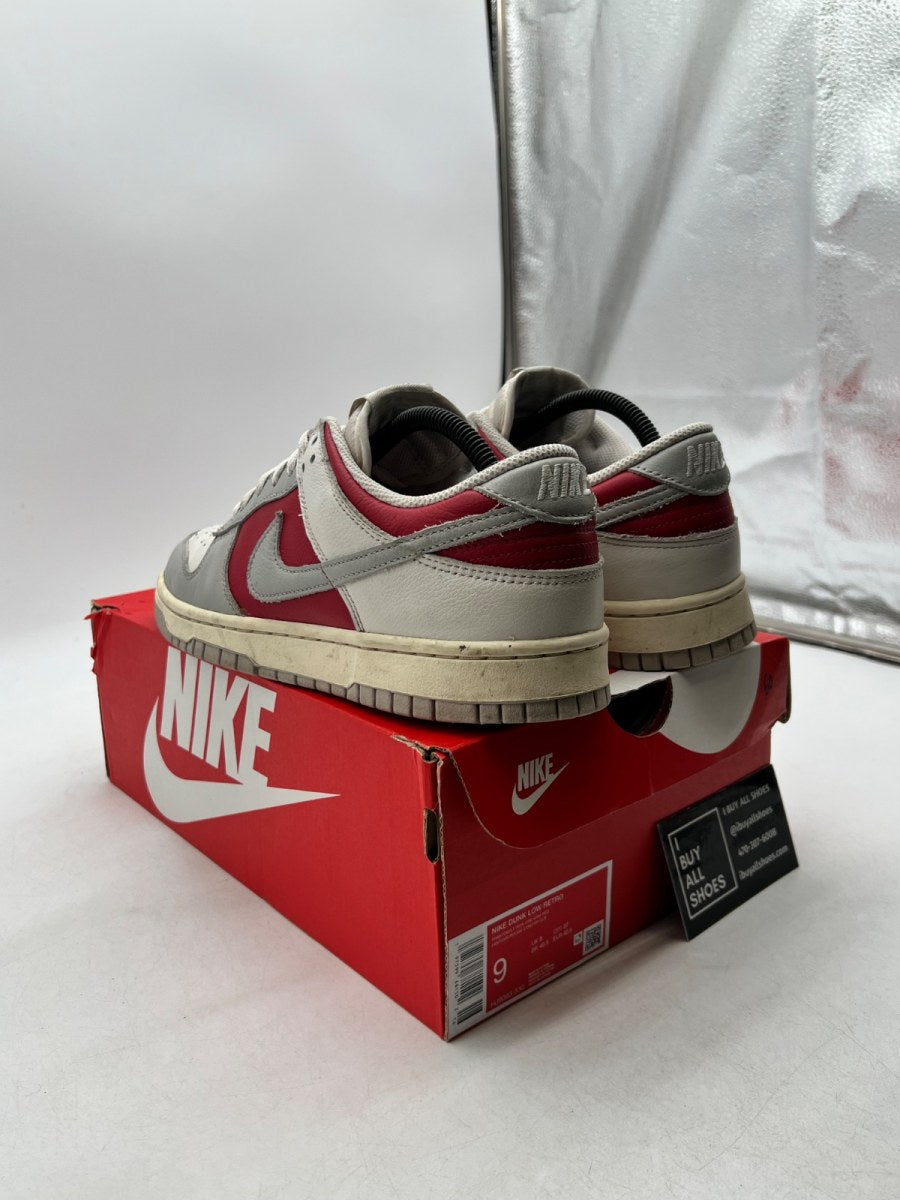 Nike Dunk Low Light Iron Ore Gym Red 9 (Heavily Worn Pre-Owned) - Image 6