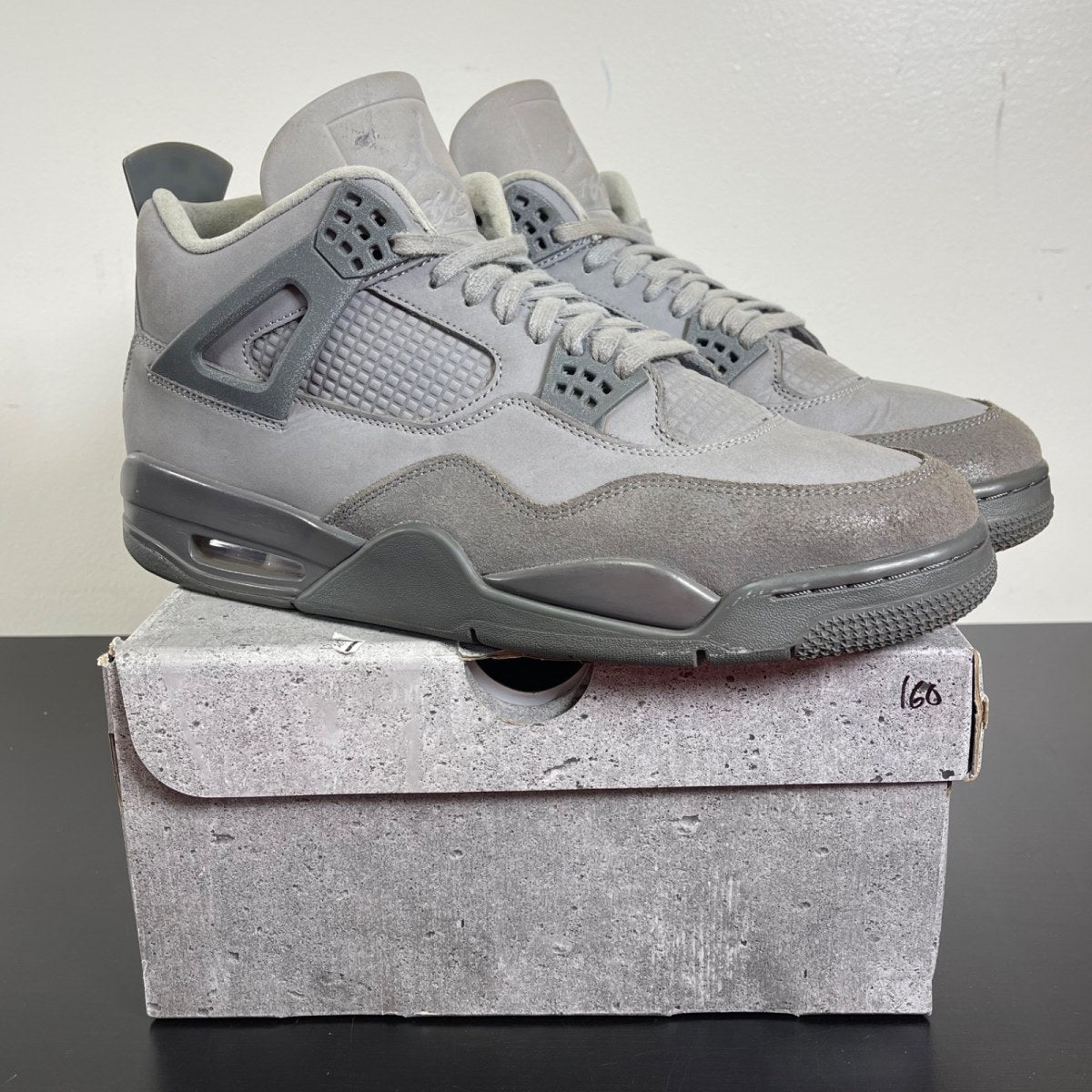 Jordan 4 Retro SE Paris Olympics Wet Cement 13 (Moderately Worn Pre-Owned)JordanSmoke Grey/Iron Grey/Cement Grey/Particle Grey - Image 1