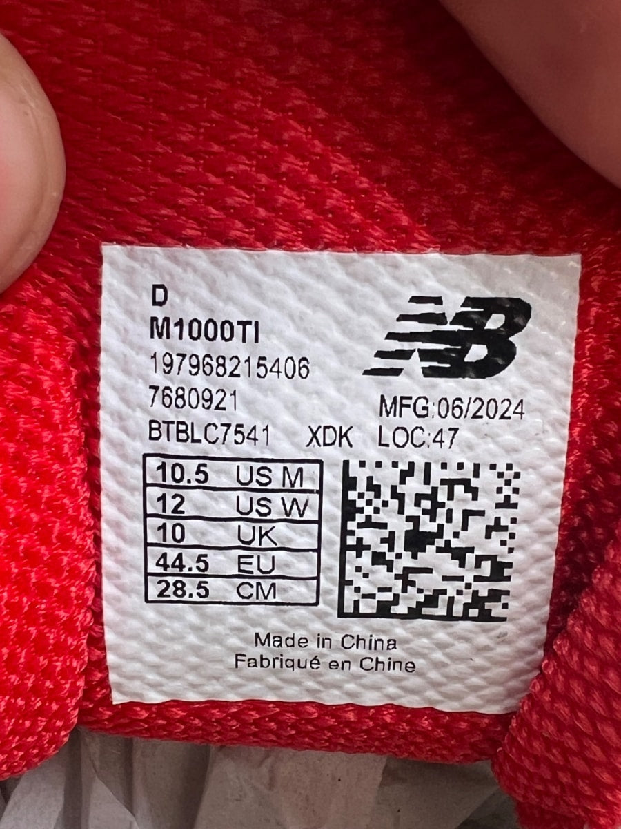 New Balance 1000 thisisneverthat Metallic Silver Red 10.5 (Lightly Worn Pre-Owned)New BalanceMetallic Silver/Red - Image 7