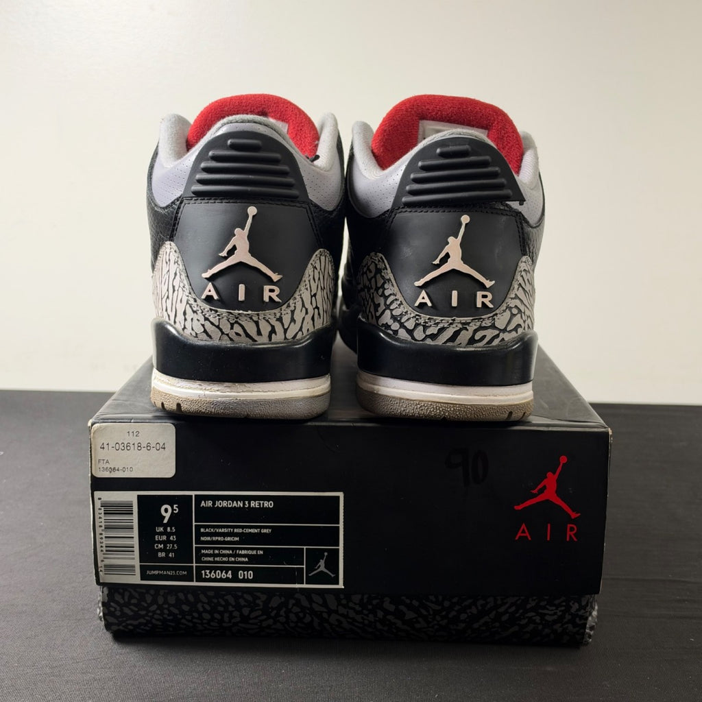 Jordan 3 Retro Black Cement (2011) (Size 9.5) - Image 5
