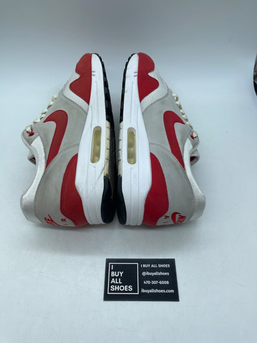 Nike Air Max 1 Anniversary Red (2017/2018 Restock Pair) 12 (Moderately Worn Pre-Owned) - Image 6
