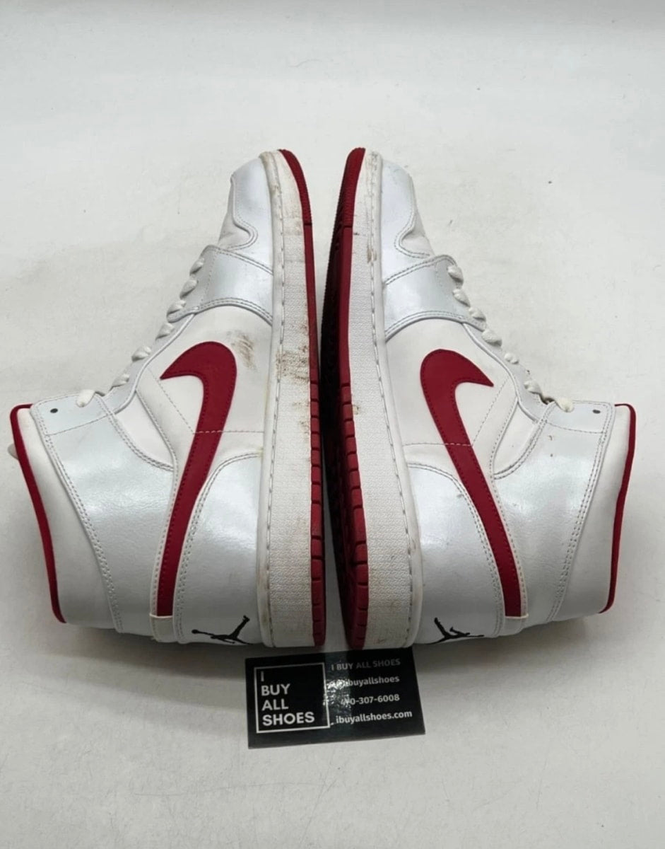 Jordan 1 Retro White Gym Red 13 (Heavily Worn Pre-Owned)JordanWhite/Black-Gym Red - Image 8