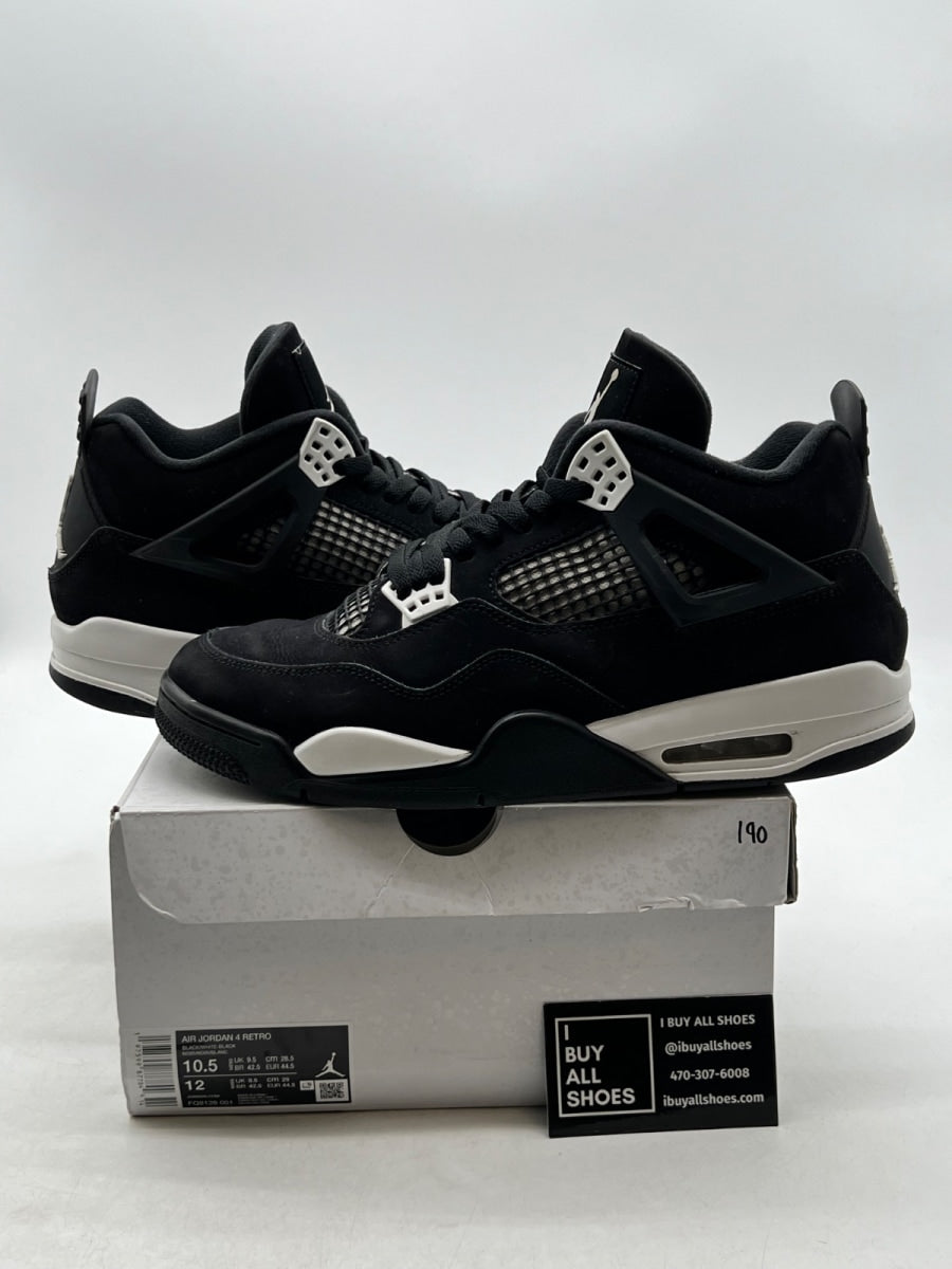 Jordan 4 Retro White Thunder 10.5 (Moderately Worn Pre-Owned) - Image 1
