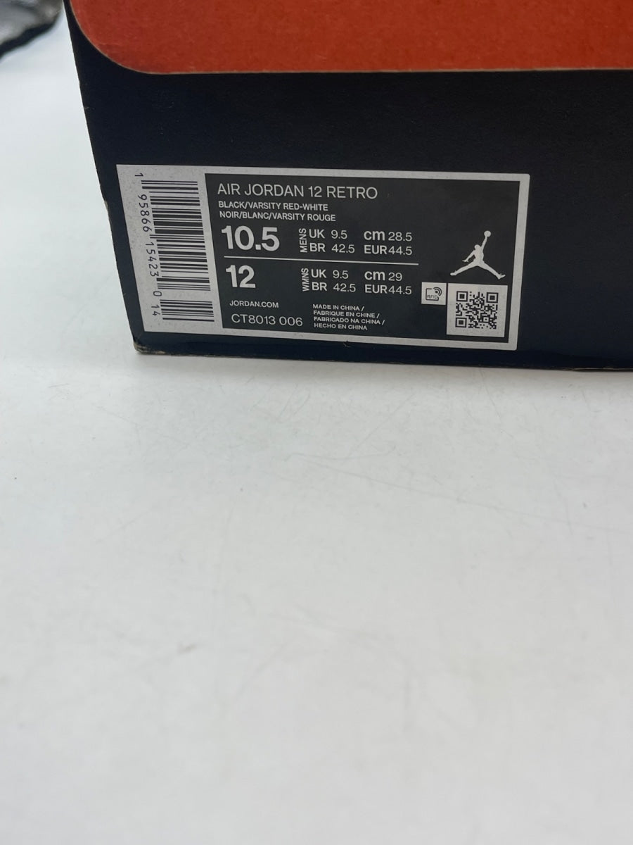Jordan 12 Retro Playoffs (2022) 10.5 (Moderately Worn Pre-Owned)JordanBlack/Varsity Red-White - Image 9