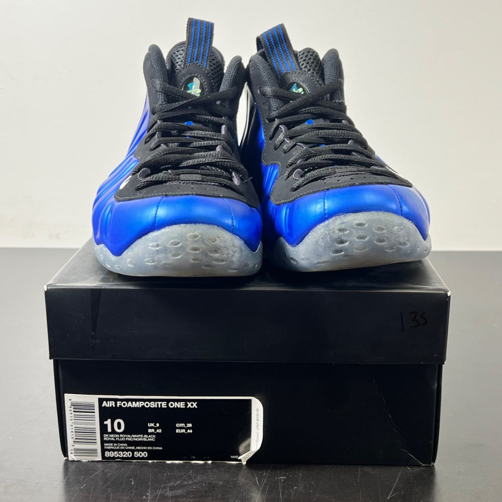 Nike Air Foamposite One Royal Blue XX 20th Anniversary (2017) 10 (Lightly Worn Pre-Owned)NikeDark Neon Royal/Black-White - Image 2