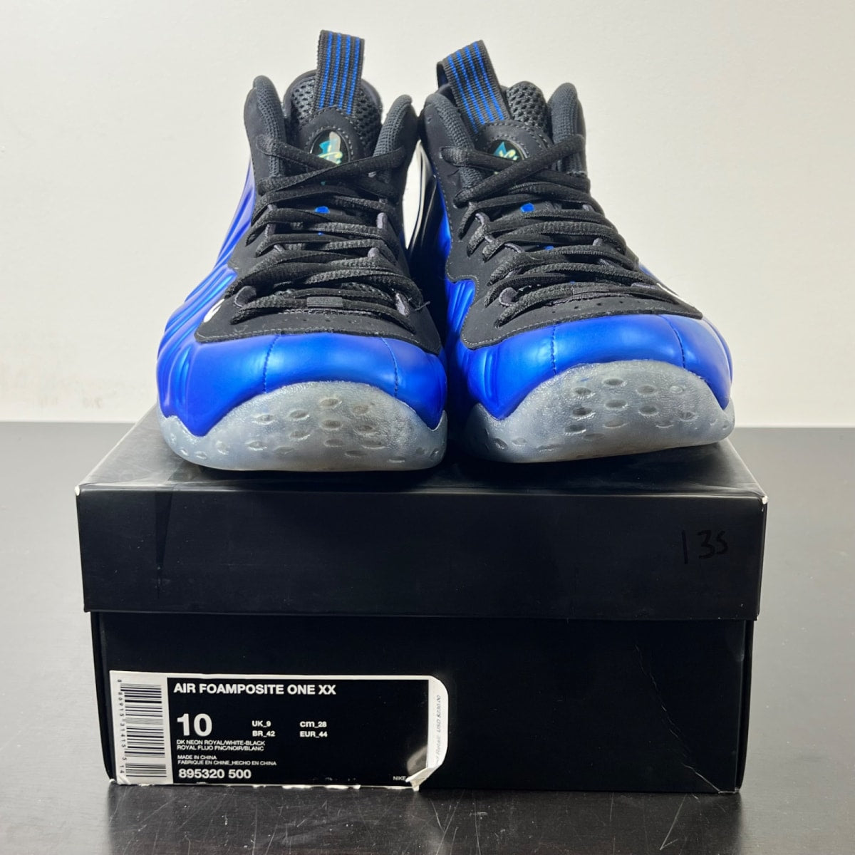 Nike Air Foamposite One Royal Blue XX 20th Anniversary (2017) 10 (Lightly Worn Pre-Owned)NikeDark Neon Royal/Black-White - Image 2