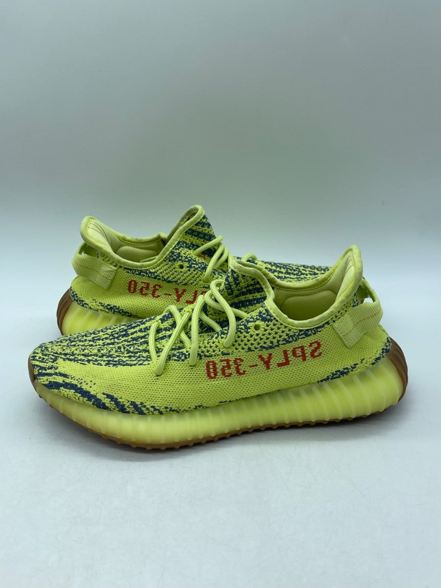 adidas Yeezy Boost 350 V2 Semi Frozen Yellow 9.5 (Moderately Worn Pre-Owned)adidasSemi Frozen Yellow/Raw Steel/Red - Image 1