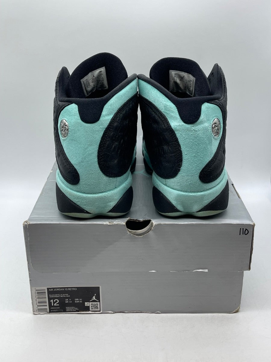 Jordan 13 Retro Black Island Green 12 (Moderately Worn Pre-Owned) - Image 3