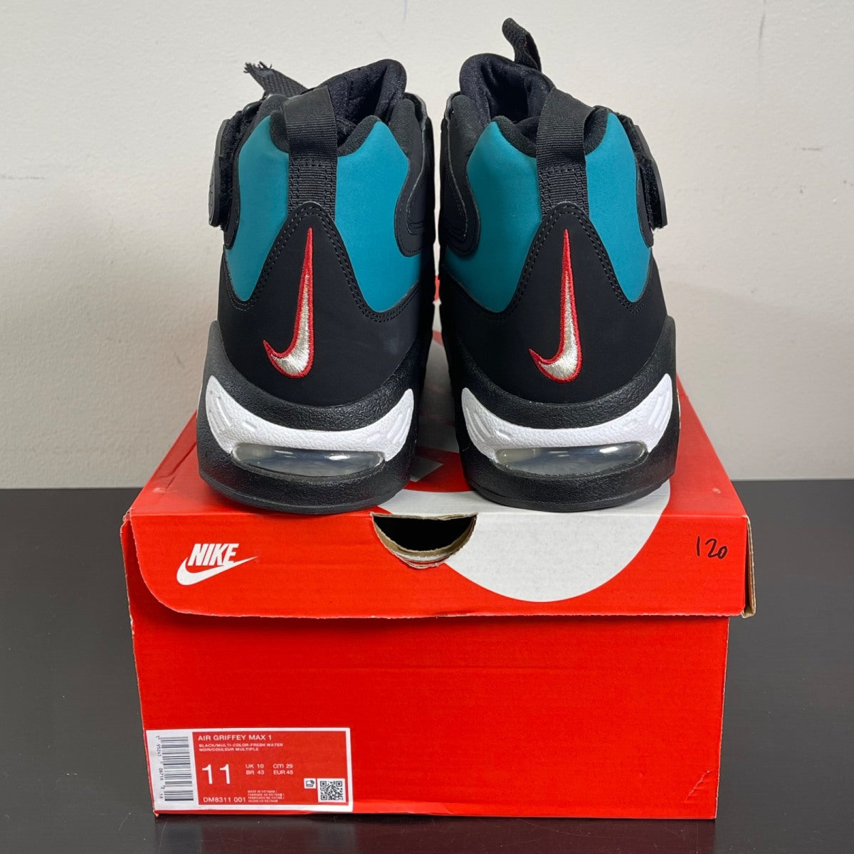 Nike Air Griffey Max 1 Freshwater (2021/2025) 11 (Moderately Worn Pre-Owned)NikeBalck/Multi-Color-Fresh Water - Image 4