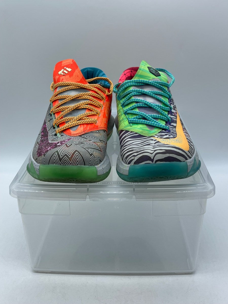 Nike KD 6 What the KD 9 (Moderately Worn Pre-Owned)NikeHoop Purple/Urgent Orange-Shark - Image 2