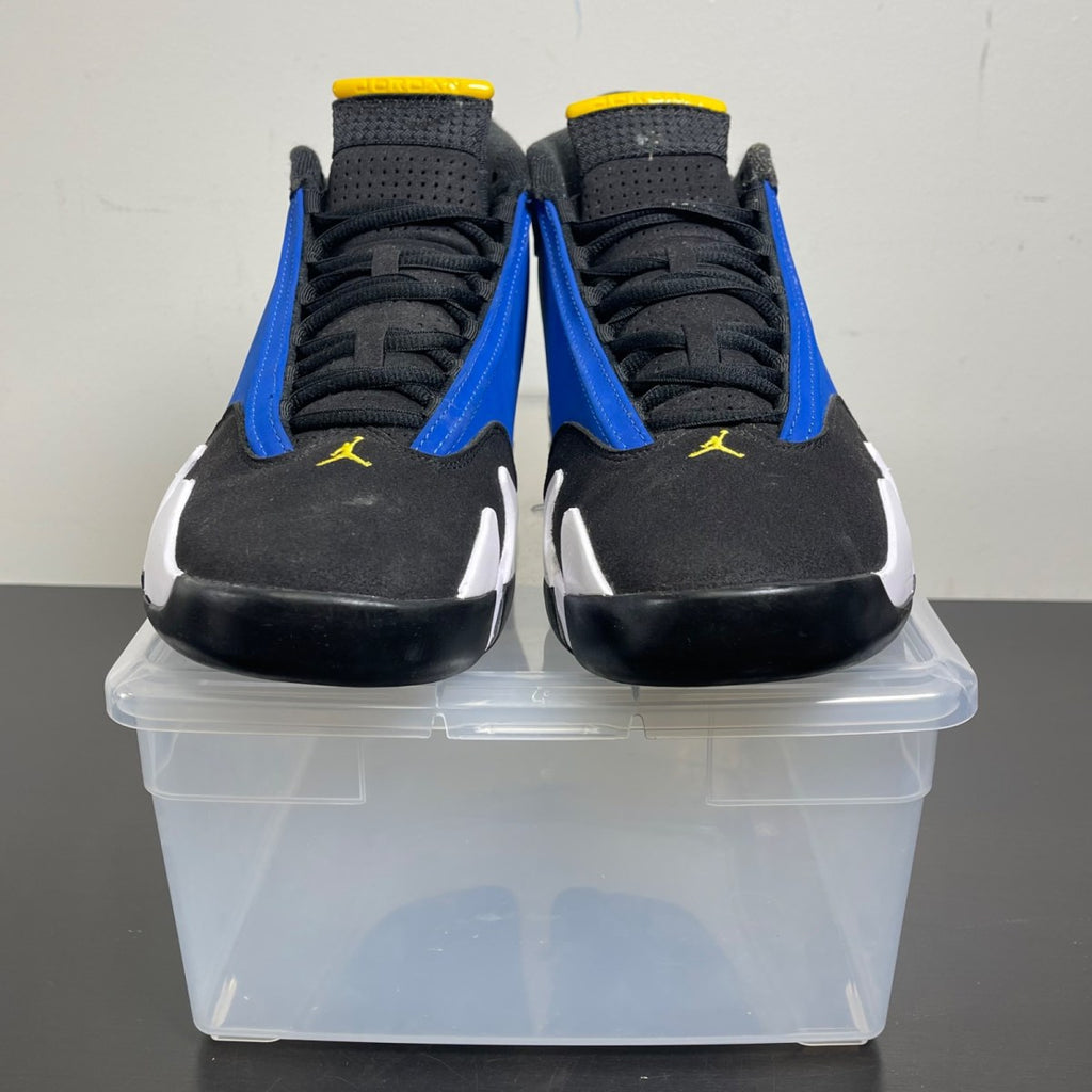 Jordan 14 Retro Laney (2023) 11.5 (Moderately Worn Pre-Owned)JordanVarsity Royal/Black-Varsity Maize-White - Image 3