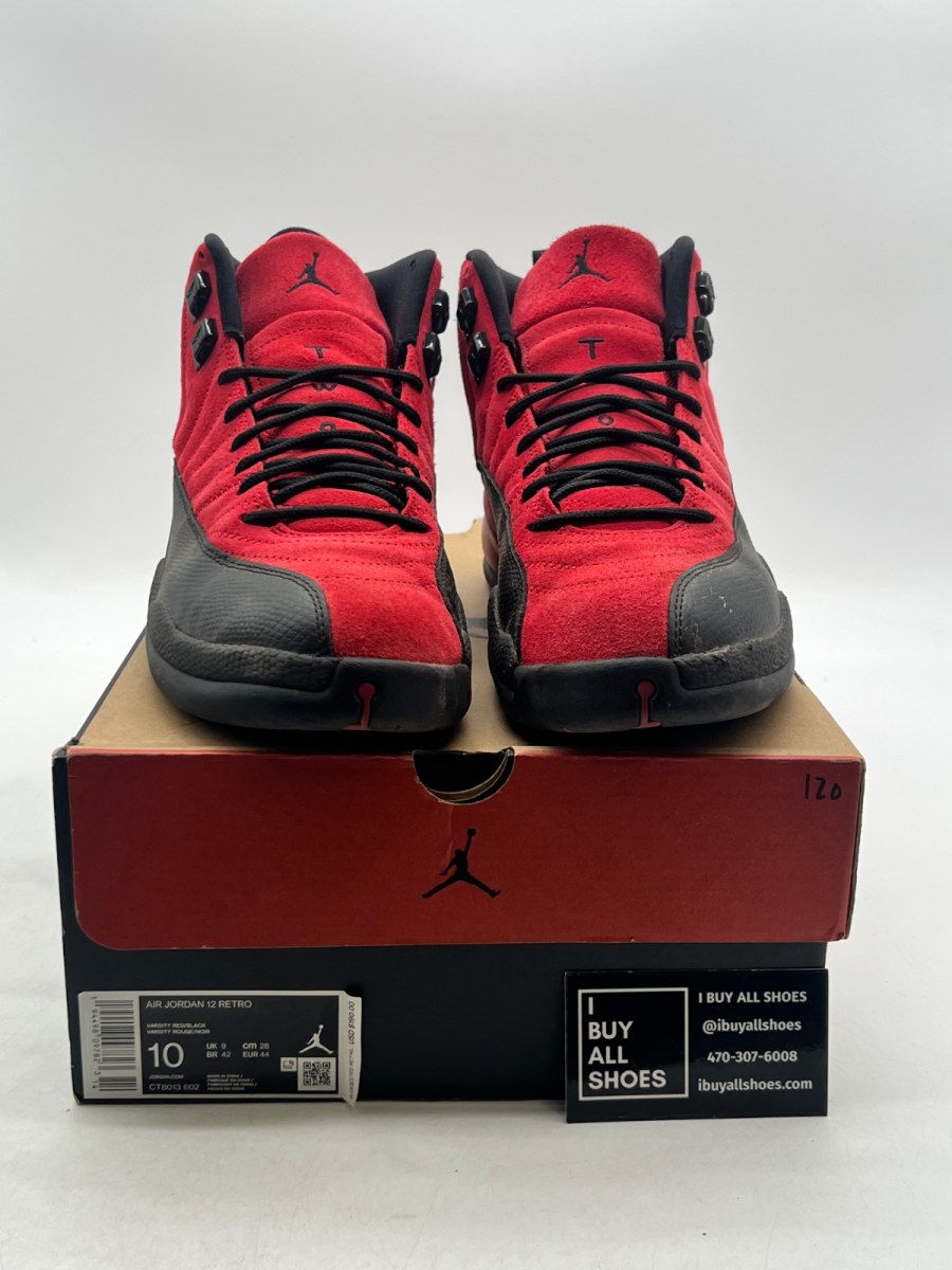 Jordan 12 Retro Reverse Flu Game 10 (Moderately Worn Pre-Owned) - Image 2