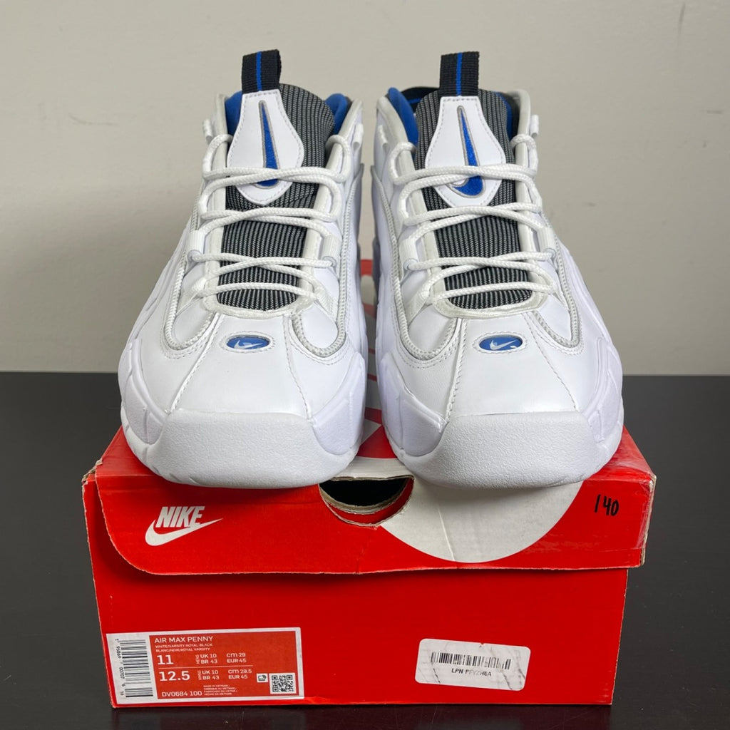 Nike Air Max Penny 1 Home (2022) 11 (Moderately Worn Pre-Owned)NikeWhite/Varsity Royal-Black - Image 2