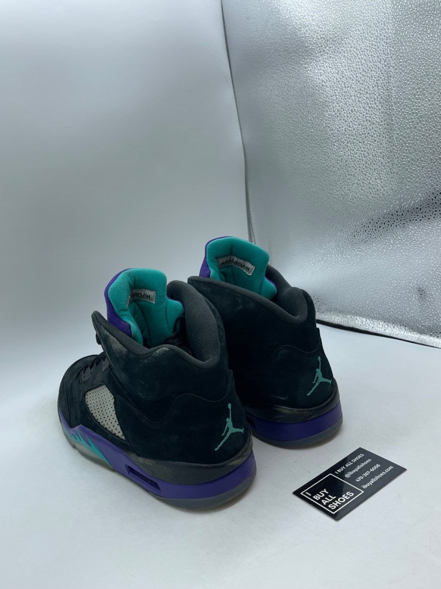 Jordan 5 Retro Black Grape (2013) 13 (Heavily Worn Pre-Owned) - Image 4