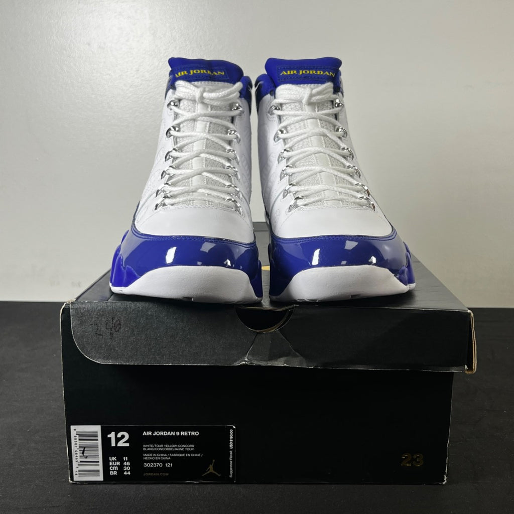 Jordan 9 Retro Kobe Bryant PE 12 (New Pre-Owned)JordanWhite/Concord-Tour Yellow - Image 2