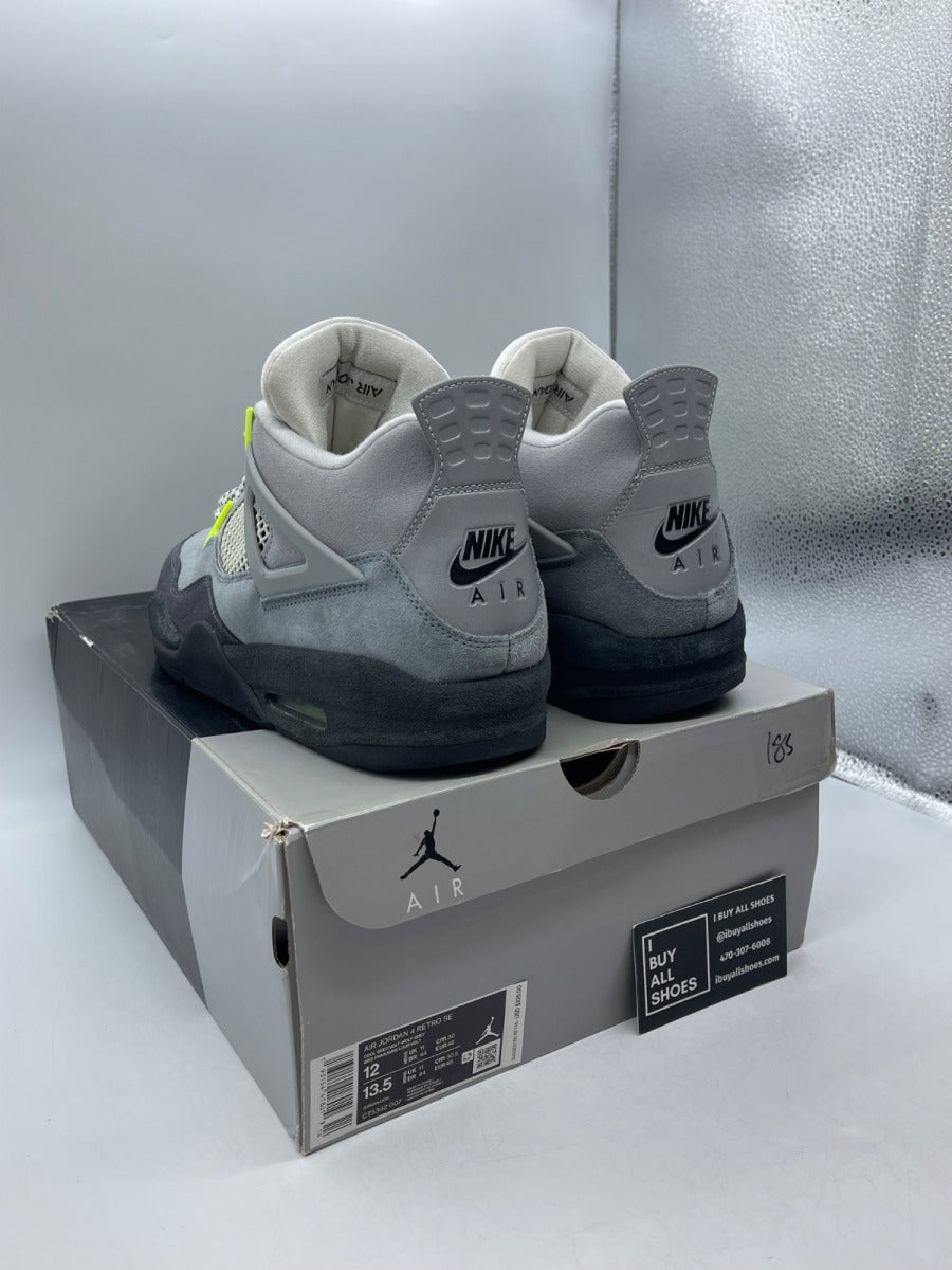 Jordan 4 Retro SE 95 Neon 12 (Moderately Worn Pre-Owned) - Image 4