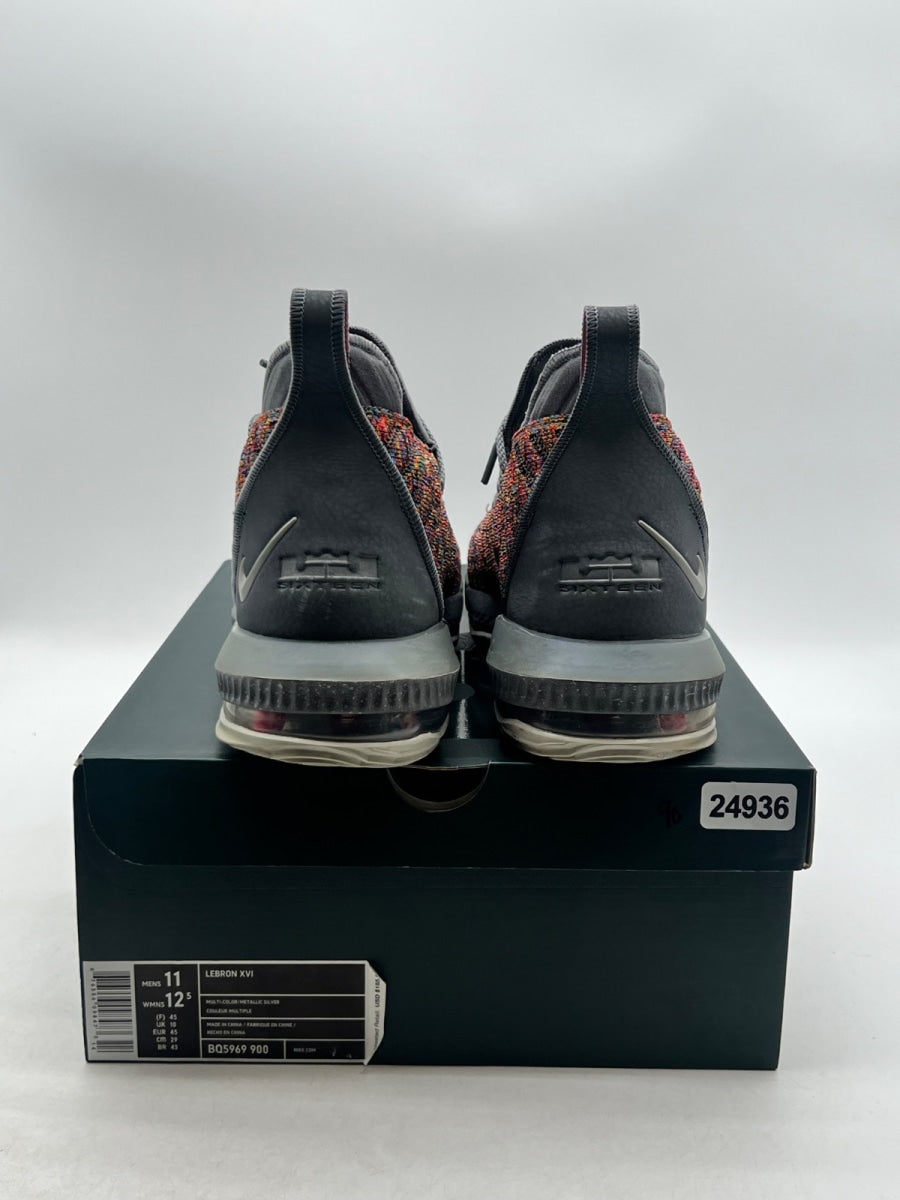 Nike LeBron 16 Multi-Color 11 (Lightly Worn Pre-Owned)NikeMulti-Color/Metallic Silver-Cool Grey - Image 3